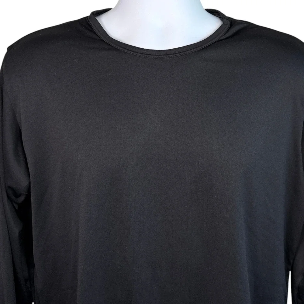 Vintage Patagonia Capilene Shirt Sz L Black Long Sleeve Made in USA 90s Gorpcore - Picture 3 of 7
